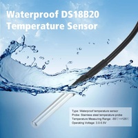 Rohs — boîtier sonde de température numérique, puce originale ip68, étanche 100%, ds18b20