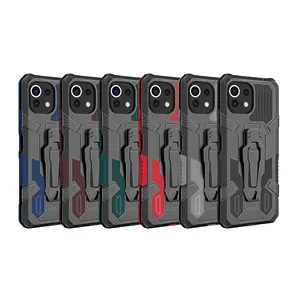 Hybrid Armor Kickstand Case With Strong Magnet Clip For Car Holder Mobile Phone Cases For Xiaomi 11i 11x 10t 10 9 9A 9t Pro Lite