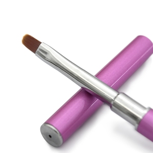 KADS Brosse à ongles ronde en cristal 6 #   Pinceau en nylon plissé avec manche en strass acrylique pour la coloration au gel, le liner, le dessin, le stylo, les outils de manucure - Product Image 5