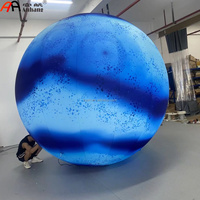 Ballon gonflable sphérique bleu planète galaxie, thème océan, grande boule spatiale pour la décoration de fêtes et de scènes