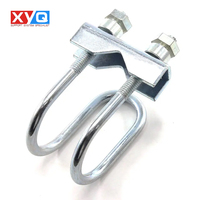 Collier de serrage double en U pour tuyaux, fixation pour profilés Unistrut, supports de tuyaux, contreventements sismiques, support latéral
