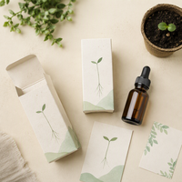 Coffret Cadeau d'Huiles Essentielles Plantables avec Carte de Semences, Emballage Écologique d'Aromathérapie, Kit de Gros pour Huiles Essentielles Plantables
