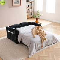 Canapé-lit convertible deux places avec rangement et port de charge USB, idéal pour hôtel et salon - Modèle 8325 (Stock USA)