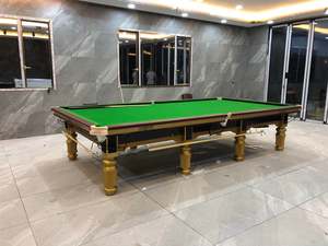Mesa de <span class=keywords><strong>billar</strong></span> Sdais de 12 pies para interior, deporte de <span class=keywords><strong>billar</strong></span>, duradera, de alta calidad, con patas de metal, material de cuero, taco de <span class=keywords><strong>billar</strong></span>, pizarra, red de cuero - Product Image 5