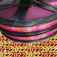 Bobine de paillettes de 12 mm avec colle au dos, utilisée pour le transfert de paillettes thermocollantes