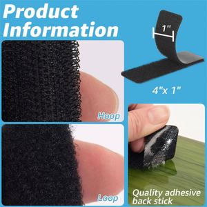 2*15ft Bande auto-agrippante double face en nylon écologique, élastique et résistante à la chaleur - Product Image 3