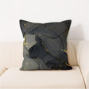 Housse de coussin carrée à imprimé géométrique de haute qualité, nouveau design, impression dorée abstraite, pour canapé et maison - Product Image 3