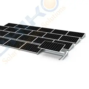 Diy flat roof solar mounting with pv panel rack / ballast
