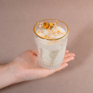 LANJO Wholesale Handmade Soy Wax Dried Flower Scented Art <b>Candle</b> with Glass Jar Custom Size & Shape Available - Product Image 5