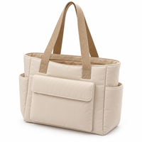 Sac à main en nylon imperméable personnalisé pour les trajets quotidiens, les courses, grande capacité, multi-poches, sac à bandoulière pour femmes