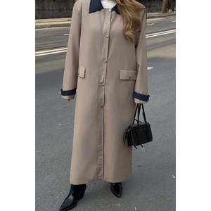 Gabardina de Mujer Modelo Aldabella con Estampado a Cuadros, para Primavera, Relleno de Algodón, Cierre con Cinturón y Decoración de Botones - Product Image 6