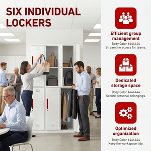 <span class=keywords><strong>Casier</strong></span> métallique en acier avec serrure pour bureau, maison, école, salle de sport - Product Image 6