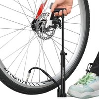 Pompe à vélo RIDERACE Mini 120 PSI, gonfleur d'air portable avec manomètre, valve AV FV Schrader Presta, accessoires de cyclisme