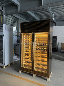 Armoire de bar à vin en acier inoxydable à température unique, refroidie par air, pour cave à vin rouge, présentoir pour whisky et armoire de présentation WD120 - Product Image 2
