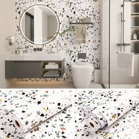 ORON Autocollant mural en marbre, papier peint adhésif, autocollant mural bleu or, papiers peints muraux, panneau mural intérieur pour la décoration de la maison