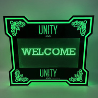 Tablero de letras con logotipo personalizado de acrílico al por mayor, servicio VIP, mensaje de texto desplazable, señal de botella LED brillante, presentador para club nocturno