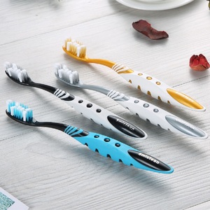 Sanxiao profile hole tuft middle hard bristle toothbrush