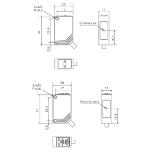Sensor Fotoeléctrico Retroreflectante para Detección de Posición de Vehículos, Detector de Bordes, Sensor Fotoeléctrico para Luces Exteriores para Omron - Product Image 4