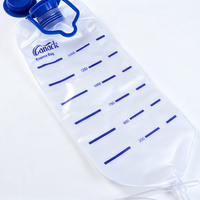 Sac à lavement pour adultes de 1500 ml, fabriqué par des fournisseurs chinois, pour usage en anesthésie et chirurgie, avec système de désinfection EOS, en PVC médical.