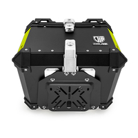 Boîte arrière de moto imperméable pour course moto, 45L, en alliage d'aluminium, avec serrure antivol, adaptable à toutes les motos