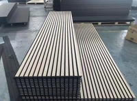 Panneau acoustique en fibre de polyester écologique avec lattes en bois, cloison insonorisée mobile pour matériaux de décoration intérieure