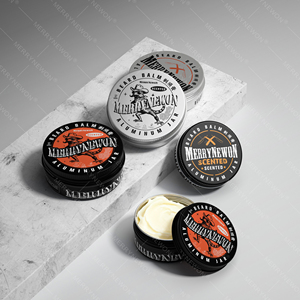 Merrynewon Embalaje de aluminio 60ml 80ml 100mL Etiqueta personalizada Logo Frasco de aluminio para bálsamo de barba para hombre - Product Image 1