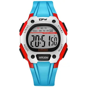 Top Jongens Meisje Horloge Eenvoudige Plastic Band Outdoor Led Sport Digitale Horloges Mode Elektronische Horloge Voor Kids