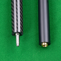 Profesional 2-Piece karbon Fiber Pool Cue T700 poros 3K karbon Butt 12.9mm Ujung disesuaikan berat ringan uni-loc sendi