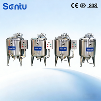 Cuve de Fermentation Automatique SIP CIP en Acier Inoxydable 316L pour l'Industrie Alimentaire, Stérilisation à la Vapeur Sanitaire FDA GMP