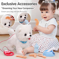 Jouets pour chiens en peluche électriques mignons à piles, qui marchent et dansent avec de la musique