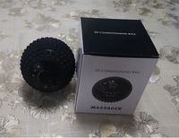 Masseur corporel premium à chaud, rouleau à billes pour les muscles, vibration, relaxation, tension, plastique + silicone, batterie 1200 mAh, 4 niveaux d'intensité