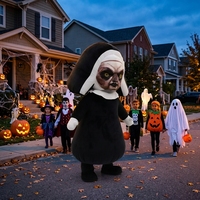 Costume de mascotte gonflable d'animal effrayant et diabolique pour Halloween, unisexe adulte, cosplay intégral
