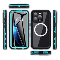 Coque de téléphone étanche anti-chute de 2 mètres pour iPhone 16 Pro Max Chargement sans fil Coque magnétique