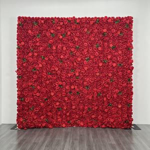 可定制户外仿真花背景墙布底婚庆装饰带地图定制 - Product Image 6