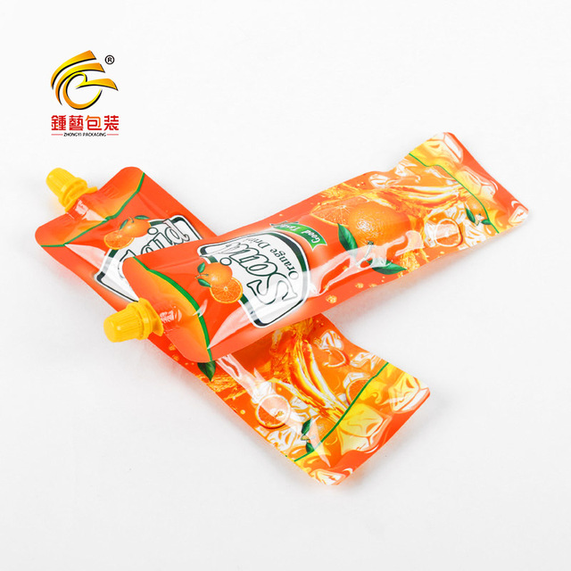 Fruit Juice Jelly Custom Printing Plastic Packaging Bags with Spout Laminated Plastic Spout   Pouch for Fruit Juice Drinks