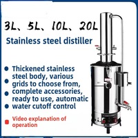 Machine à eau distillée électrique en acier inoxydable à prix avantageux, 5 L/h, pour la fabrication d'eau pure en laboratoire