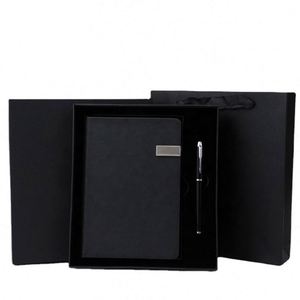 Custom Logo Luxury <b>Refillable</b> Stationery Item Notebook Gift Set Business Office USB Diary Blue Pu Leather A5 Journal With <b>Pen</b> - Product Image 5