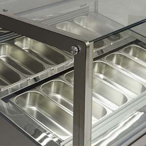 2025 vendita calda dell'hotel del supermercato del gabinetto di gelato commerciale personalizzato 12 padelle <span class=keywords><strong>vetrina</strong></span> dell'esposizione del gelato - Product Image 6