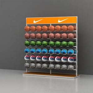 Negozio a doppio lato 6 strati da basket calcio calcio sport in metallo espositore attrezzature per la palla Rack di stoccaggio - Product Image 4