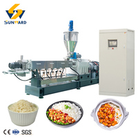 Extrudeuse à double vis de grande capacité 1-2 tonnes/heure pour riz nutritionnel, ligne de traitement du riz fortifié et du riz doré