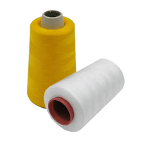 Fil à coudre industriel en polyester filé de 5000 m, couleur personnalisée, vente en gros, pour la confection de vêtements et la couture de sacs