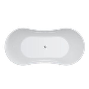 Baignoire autoportante en acrylique pour usage extérieur en hôtel, design minimaliste, écologique, installation facile, nettoyage facile, forme ovale/ronde, 1700x800x630mm - Product Image 4