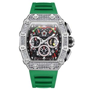 <b>Chronograph</b> <b>Automatic</b> Skeleton Mechanical Men Wrist Watch - Product Image 4