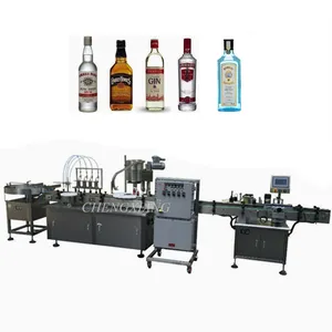 Hot Sell Automatic 100ml 250ml 300ml 500ml Alcohol Liquid Filling Machine