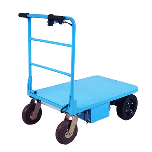 Multi-Function <strong>Flat</strong> Transport Vehicle Electric <strong>Hand</strong> Push Loading Warehouse <strong>Cart</strong> with Four-Wheel OEM Customizable Trolley <strong>Cart</strong> - Product Image 5