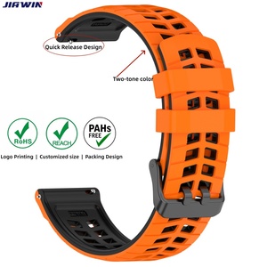 Correa de Reloj de Dos Tonos con Doble Hebilla para <span class=keywords><strong>Huawei</strong></span> <span class=keywords><strong>Xiaomi</strong></span> Samsung Garmin, Correa de Reloj Deportiva Universal de Silicona de 22 mm - Product Image 1