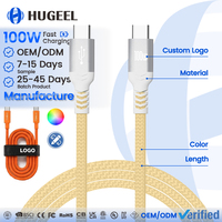 OEM Özel Logo Renkli 100W Type-C Kablo PD65W Hızlı Şarj USB2.0 480Mbps Veri Kablosu Telefon Dizüstü Bilgisayar Tablet USB-C Kablo Seti