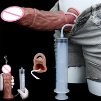 SXXY Manchon réaliste pour pénis avec fonction d'éjaculation, Godemiché creux réaliste avec fonction de jet de liquide pour l'agrandissement masculin, Sex Shop