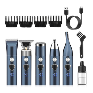 Kit de toilettage de <span class=keywords><strong>barbe</strong></span> pour hommes, 5 en 1, rechargeable, rasoir électrique portable, tondeuse à cheveux - Product Image 6