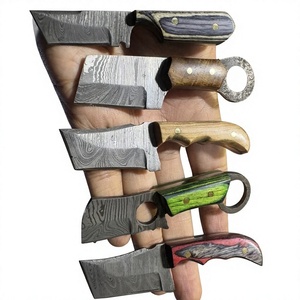 Couteau de chasse et de survie à lame fixe mini, pointe tombante, en acier Damas industriel, fait main, haute qualité, DIY, manche en résine OEM 3 - Product Image 3